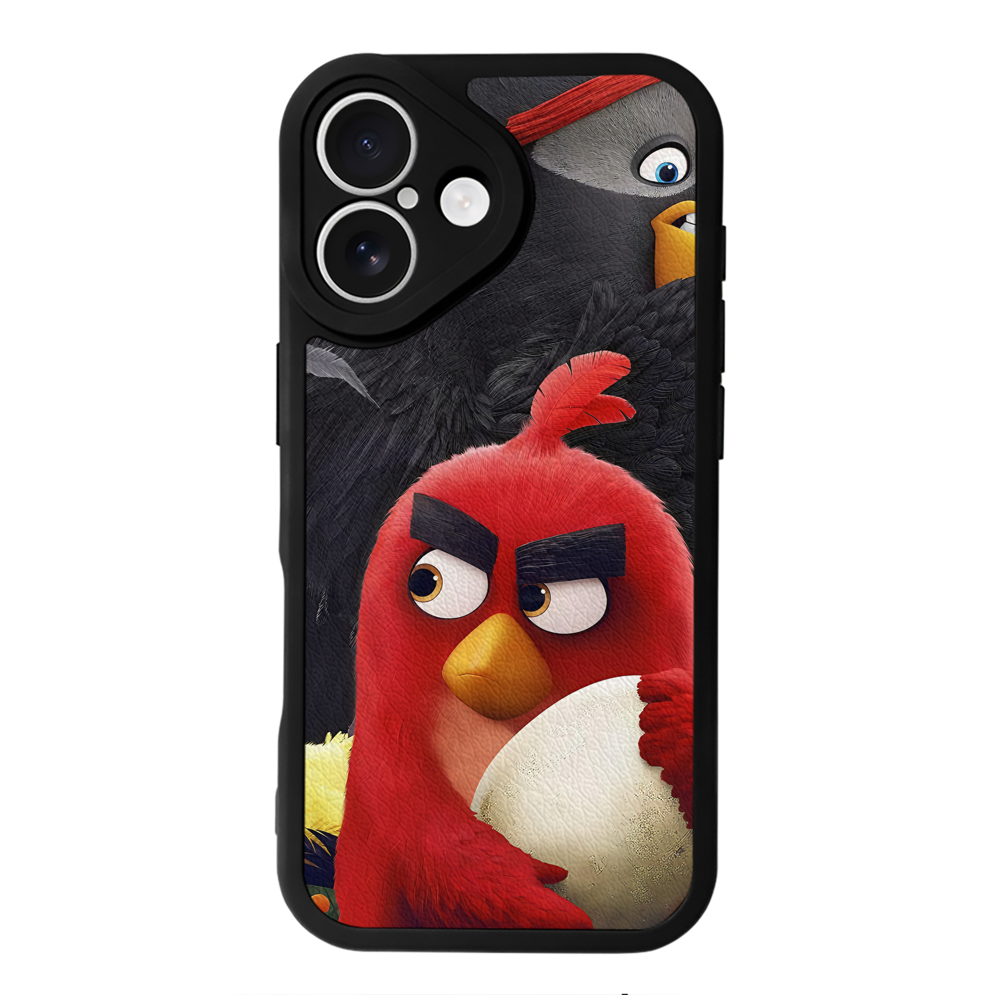（画像用） Angry Birds アングリーバード 【iPhone 16シリーズ対応】シリコンスマホケース（レザー調） 材質：シリコン